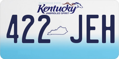 KY license plate 422JEH