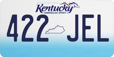 KY license plate 422JEL