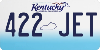 KY license plate 422JET
