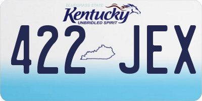 KY license plate 422JEX