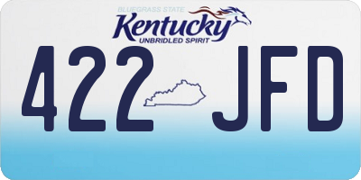 KY license plate 422JFD