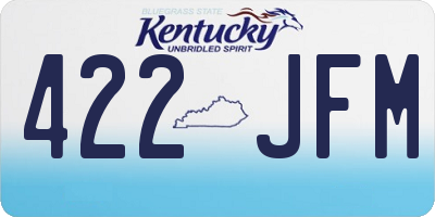 KY license plate 422JFM