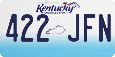 KY license plate 422JFN