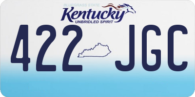 KY license plate 422JGC