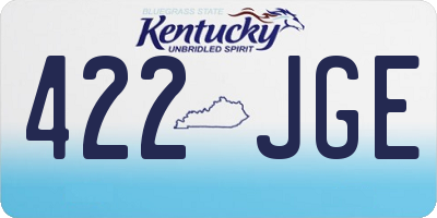 KY license plate 422JGE