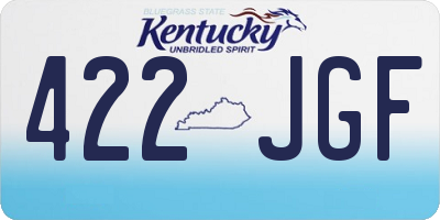KY license plate 422JGF
