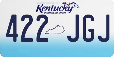 KY license plate 422JGJ
