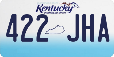 KY license plate 422JHA