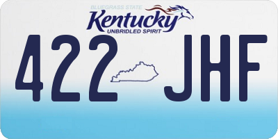 KY license plate 422JHF