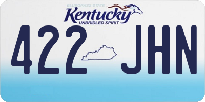 KY license plate 422JHN