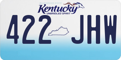 KY license plate 422JHW
