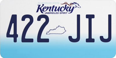 KY license plate 422JIJ