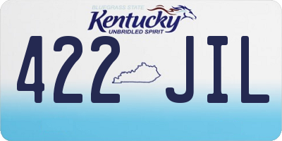 KY license plate 422JIL