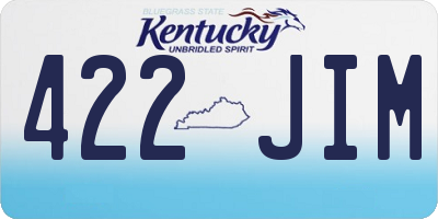KY license plate 422JIM