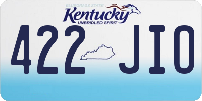 KY license plate 422JIO