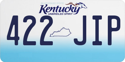 KY license plate 422JIP