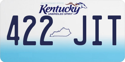 KY license plate 422JIT