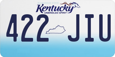 KY license plate 422JIU