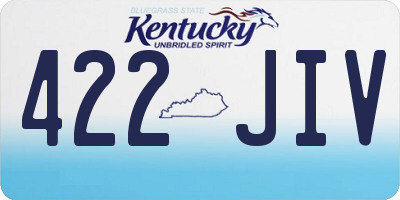 KY license plate 422JIV