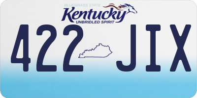 KY license plate 422JIX