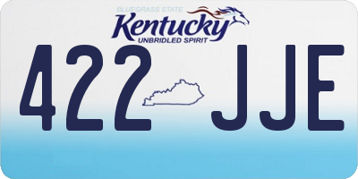 KY license plate 422JJE