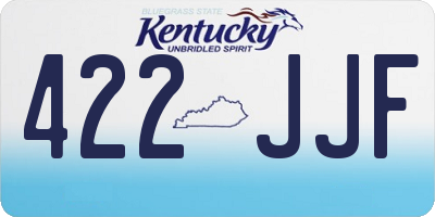 KY license plate 422JJF