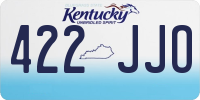 KY license plate 422JJO