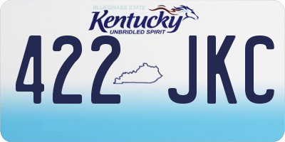 KY license plate 422JKC