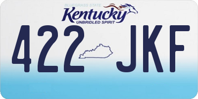 KY license plate 422JKF