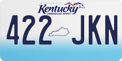 KY license plate 422JKN