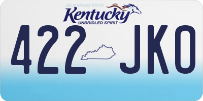 KY license plate 422JKO