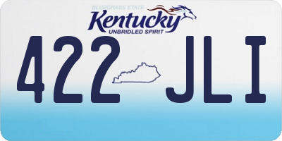 KY license plate 422JLI