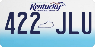 KY license plate 422JLU