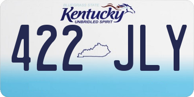 KY license plate 422JLY