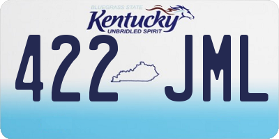 KY license plate 422JML