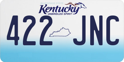 KY license plate 422JNC