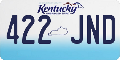KY license plate 422JND