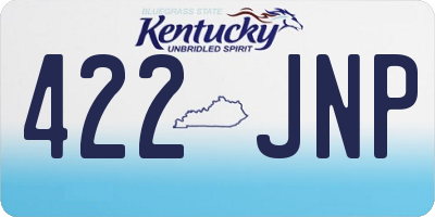 KY license plate 422JNP