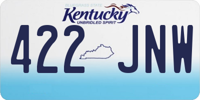 KY license plate 422JNW