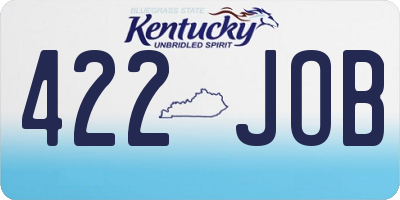 KY license plate 422JOB