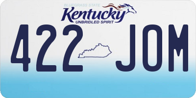 KY license plate 422JOM