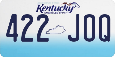 KY license plate 422JOQ