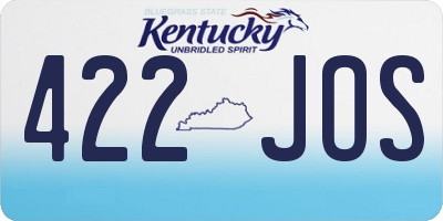 KY license plate 422JOS