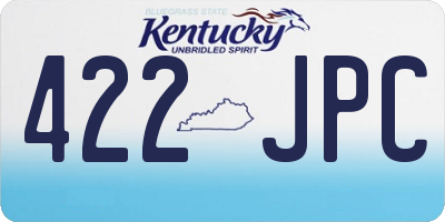 KY license plate 422JPC