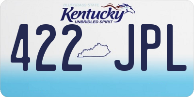 KY license plate 422JPL
