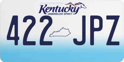 KY license plate 422JPZ