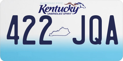 KY license plate 422JQA