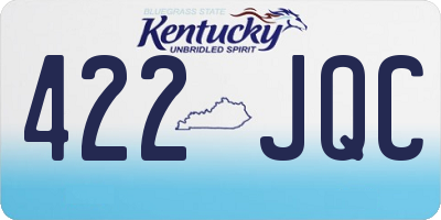 KY license plate 422JQC