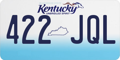 KY license plate 422JQL