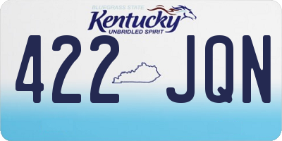 KY license plate 422JQN
